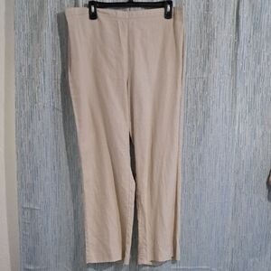 Chico's Cream Elastic-Waist Pants